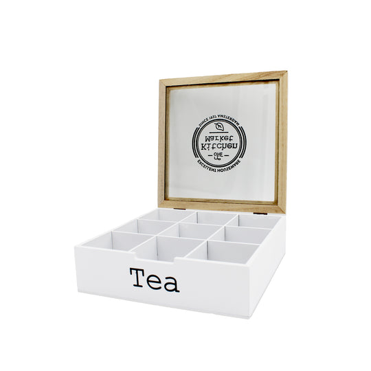 BOX TEA 9 COMPARTMENTS-WHITE