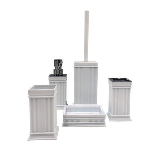 BATHROOM SET | 5PC SET | WHITE