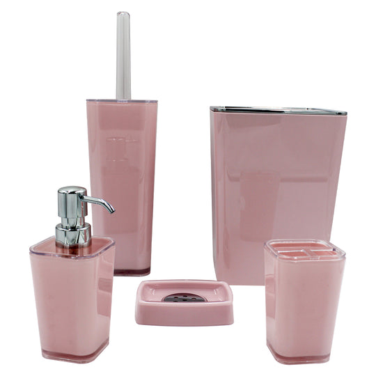 BATHROOM SET | 5PC | PINK