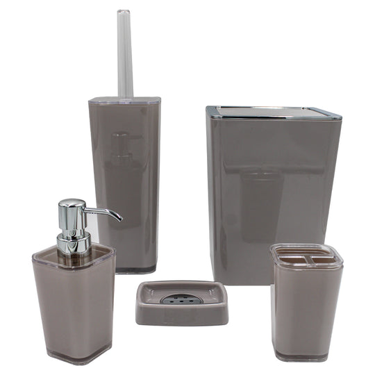 BATHROOM SET | 5PC | GREY