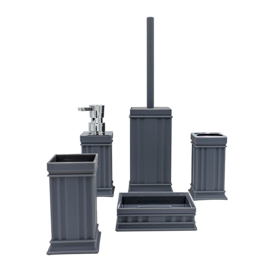 BATHROOM SET | 5PC | GREY