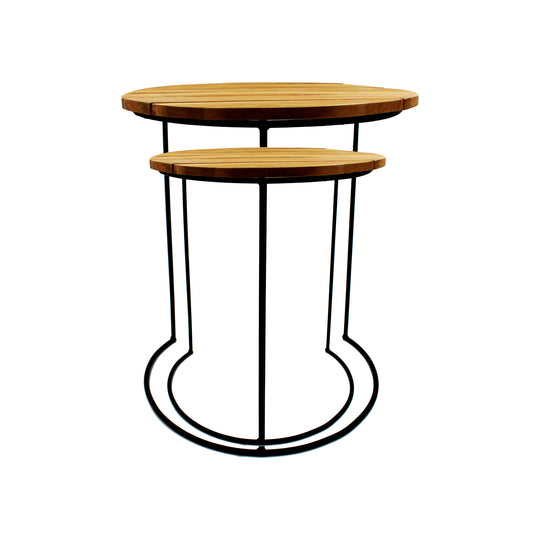 TABLE SIDE TEAKWOOD 2PC