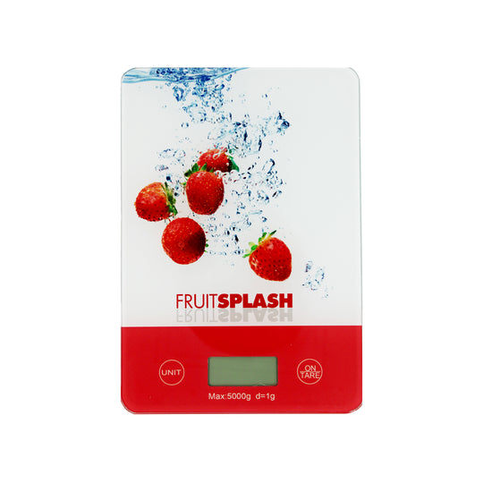 SCALE KITCHEN GLASS SUMMER FRUITS | 5KG | RED